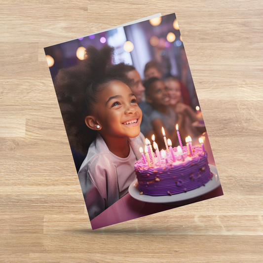 Birthday Girl A7 5x7" Card | 130# Premium Weight & Razzleberry Envelope