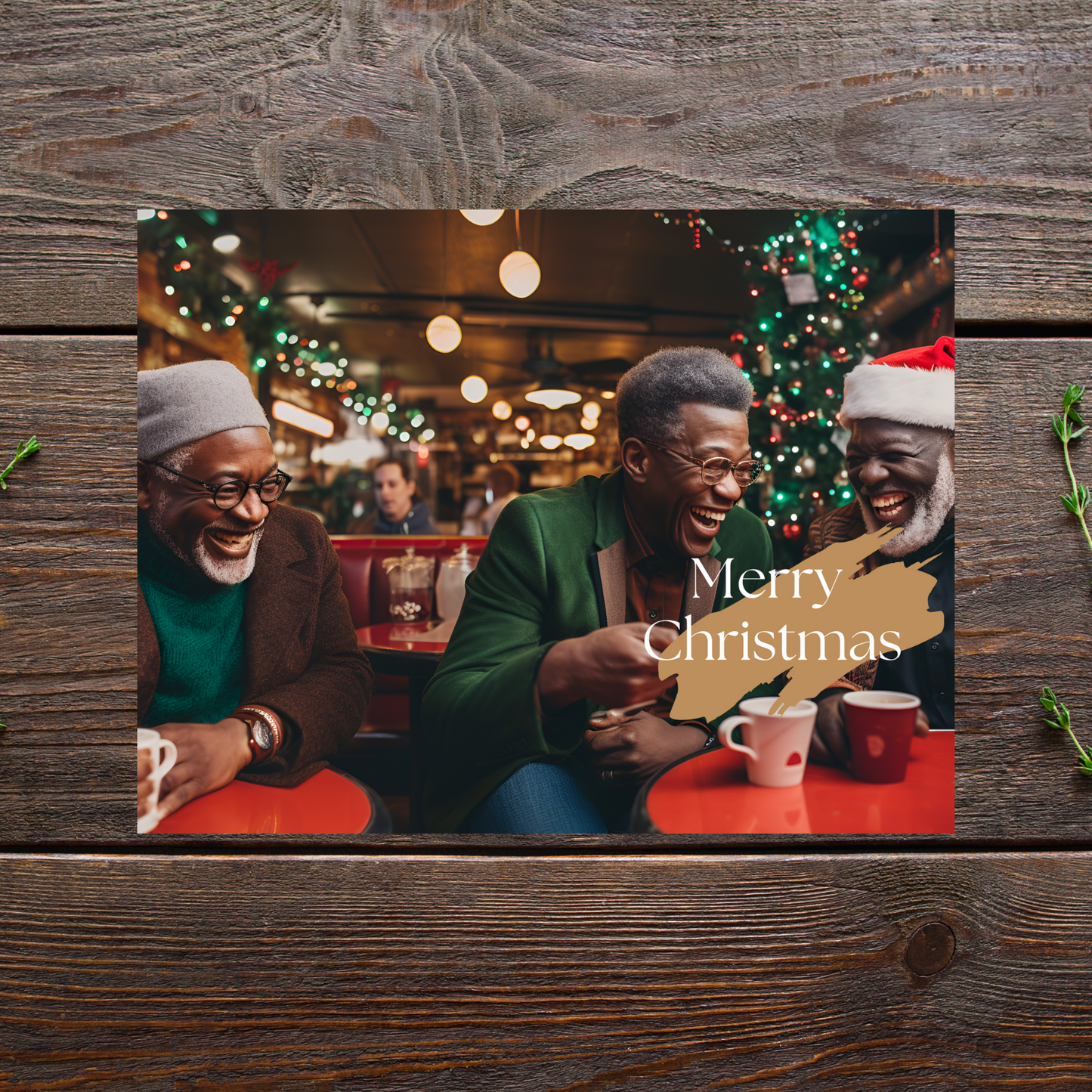 The Fellas Christmas A7 5x7" Card | 130# Premium Weight & Christmas Red Envelope